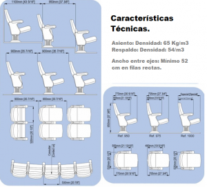 Características Técnicas Butaca Trallok